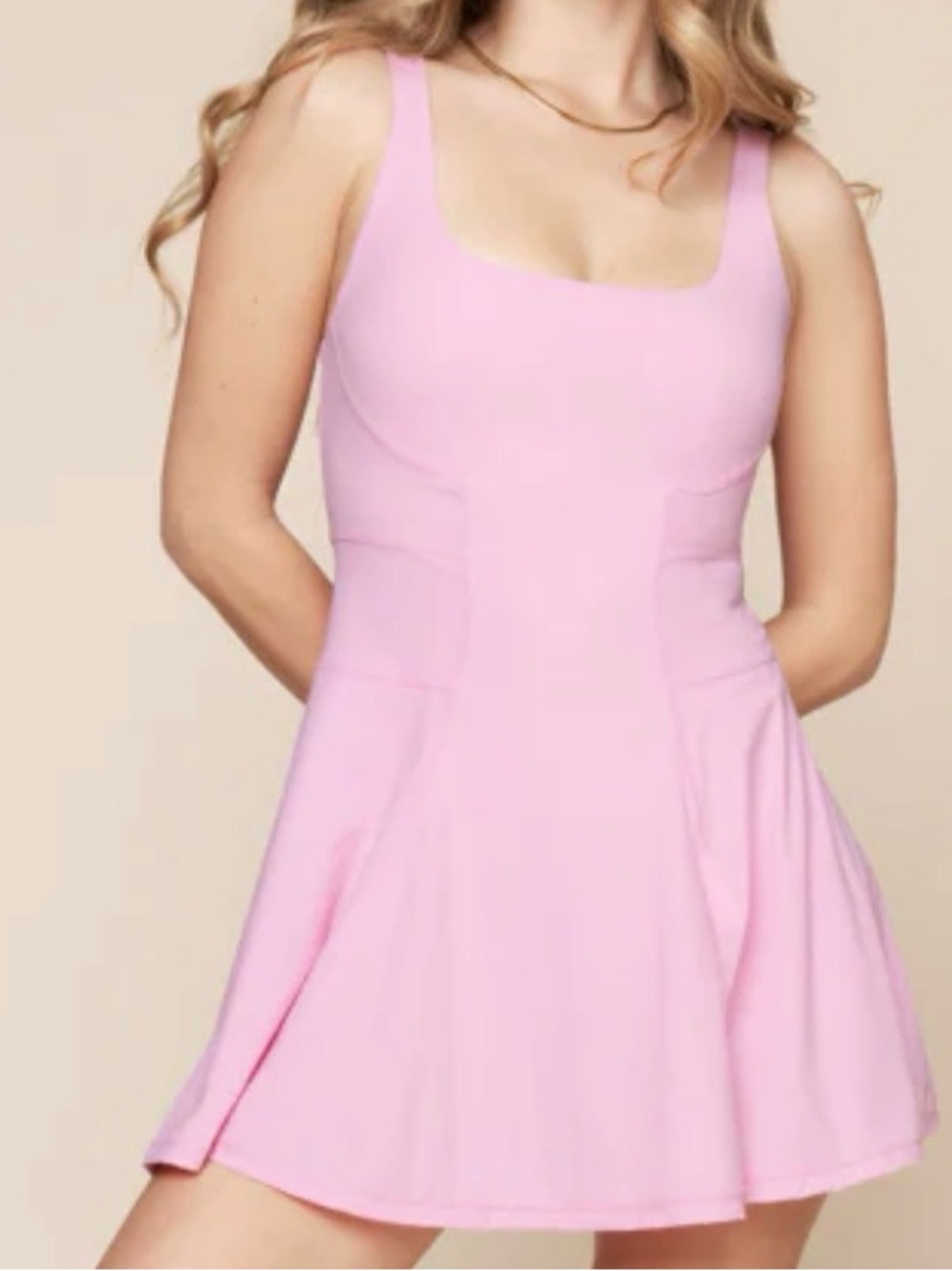 SOLD - POPFLEX Tie Breaker Dress - Bubblegum